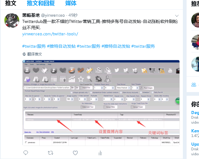Twitterdub一款不错的Twitter营销工具-推特多账号自动发帖-自动涨粉软件刷粉丝不用买-图片4