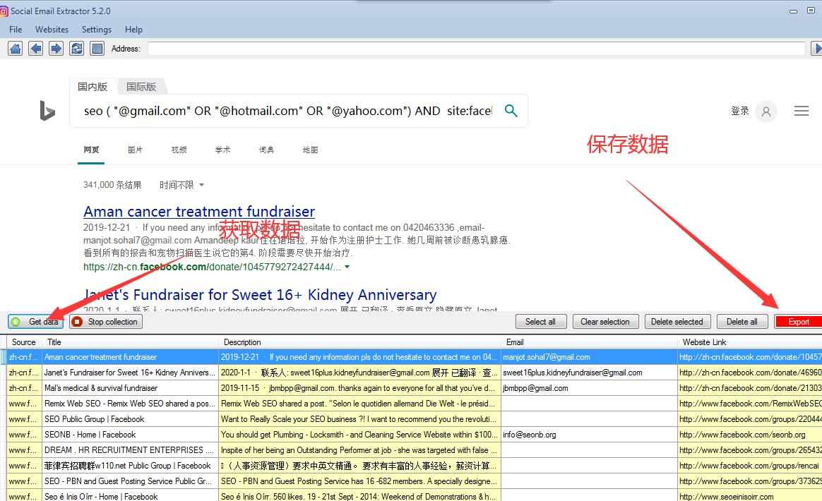 Social Email Extractor 社交电子邮件批量提取器 支持Tiktok Facebook linkedin 等平台-图片6