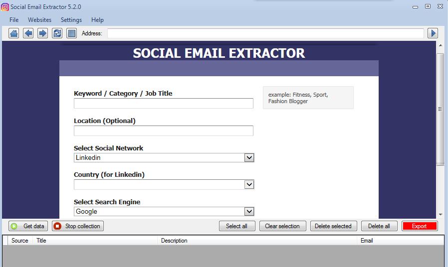 Social Email Extractor 社交电子邮件批量提取器 支持Tiktok Facebook linkedin 等平台-图片2