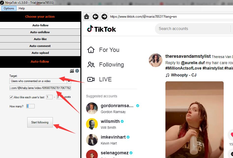 tiktok营销软件NinjaTok 加粉点 赞 中文图文教程-图片10