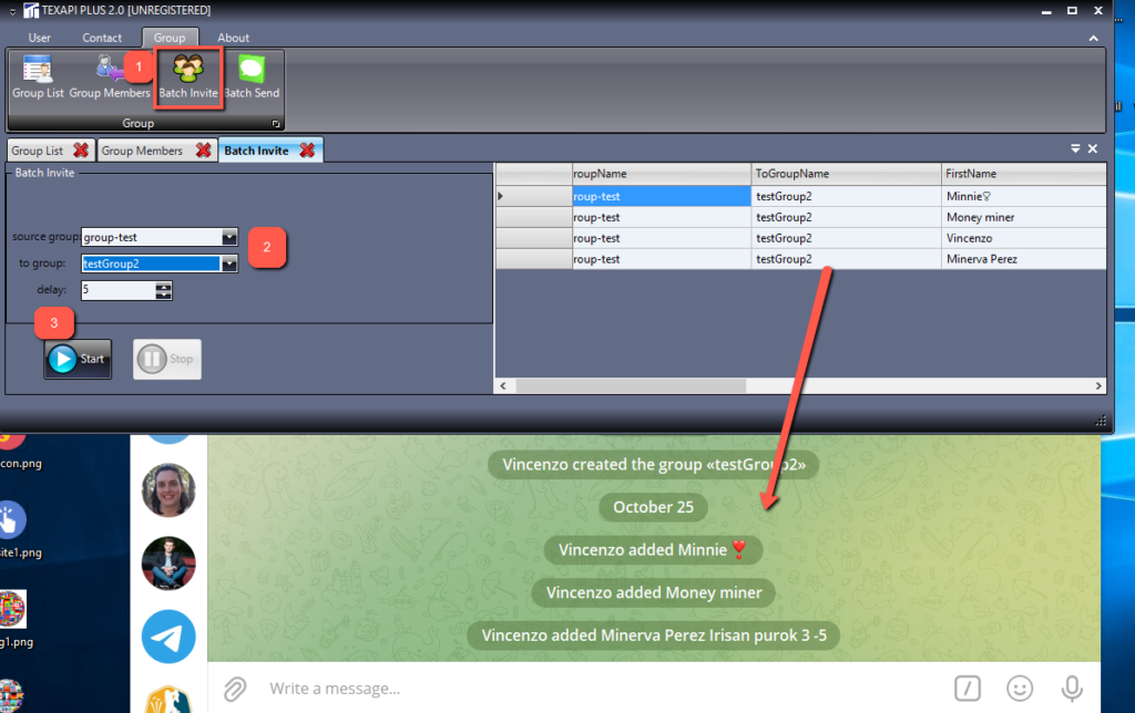Texapi 电报营销Telegram消息群发软件 批量导出和批量邀请Telegram组成员-图片21