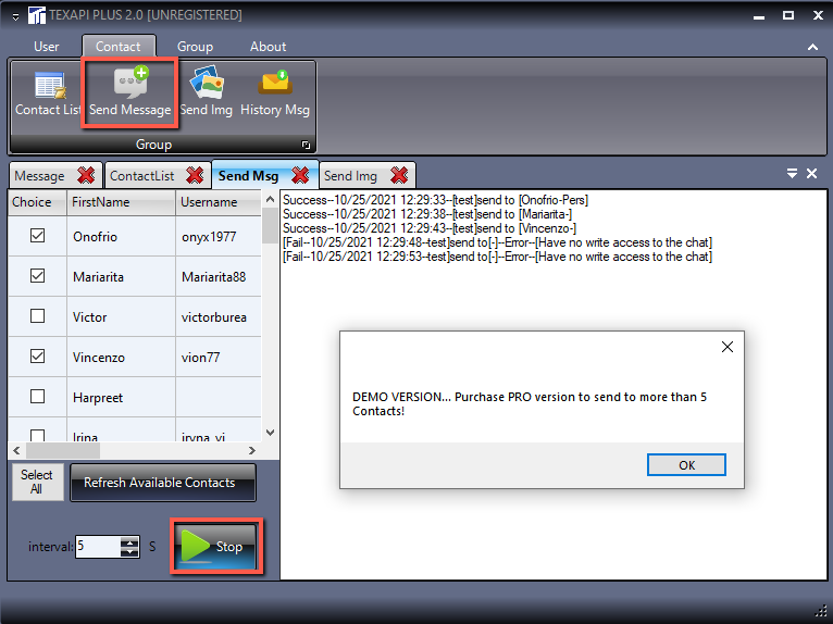 Texapi 电报营销Telegram消息群发软件 批量导出和批量邀请Telegram组成员-图片13