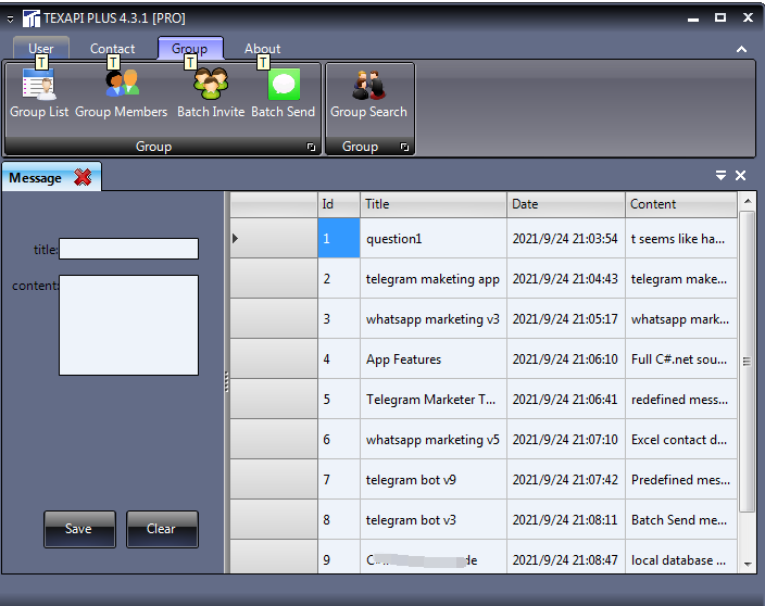 Texapi 电报营销Telegram消息群发软件 批量导出和批量邀请Telegram组成员-图片1