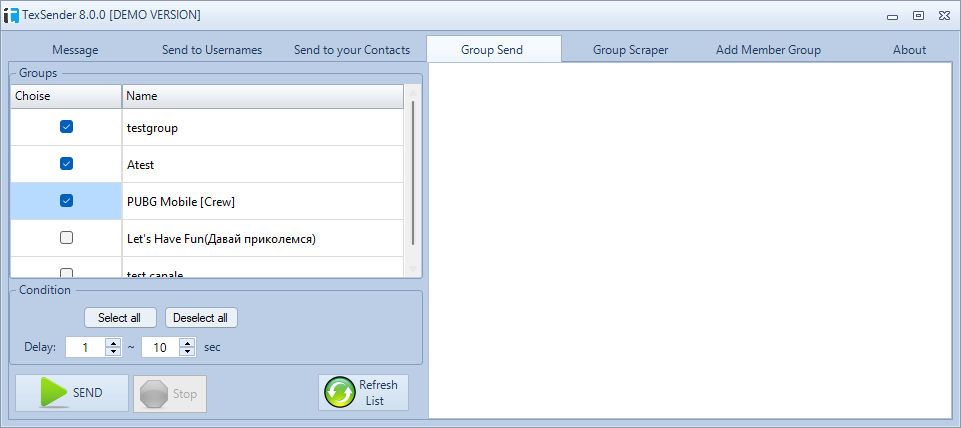 Texsender 最新版 Telegram 纸飞机批量发送消息 群组成员批量导出和邀请-图片15