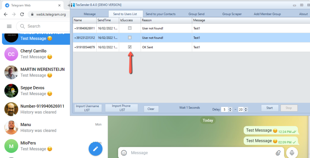 Texsender 最新版 Telegram 纸飞机批量发送消息 群组成员批量导出和邀请-图片11