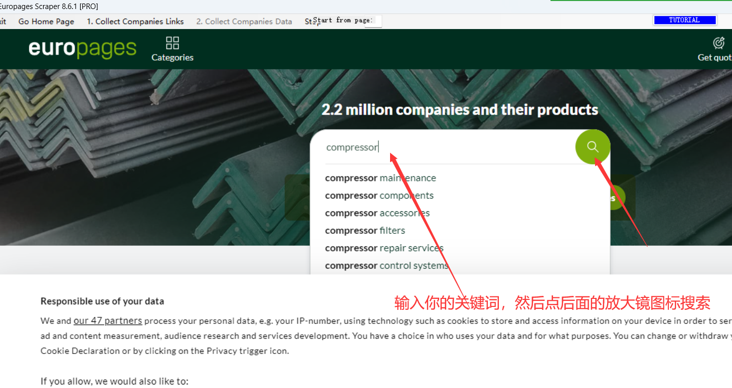 Europages Scraper 最新版 欧洲访问量最大的B2B网站数据搜刮工具 批量获取供应商电话邮箱等-图片3