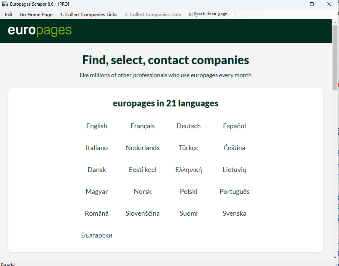 Europages Scraper 最新版 欧洲访问量最大的B2B网站数据搜刮工具 批量获取供应商电话邮箱等-图片1