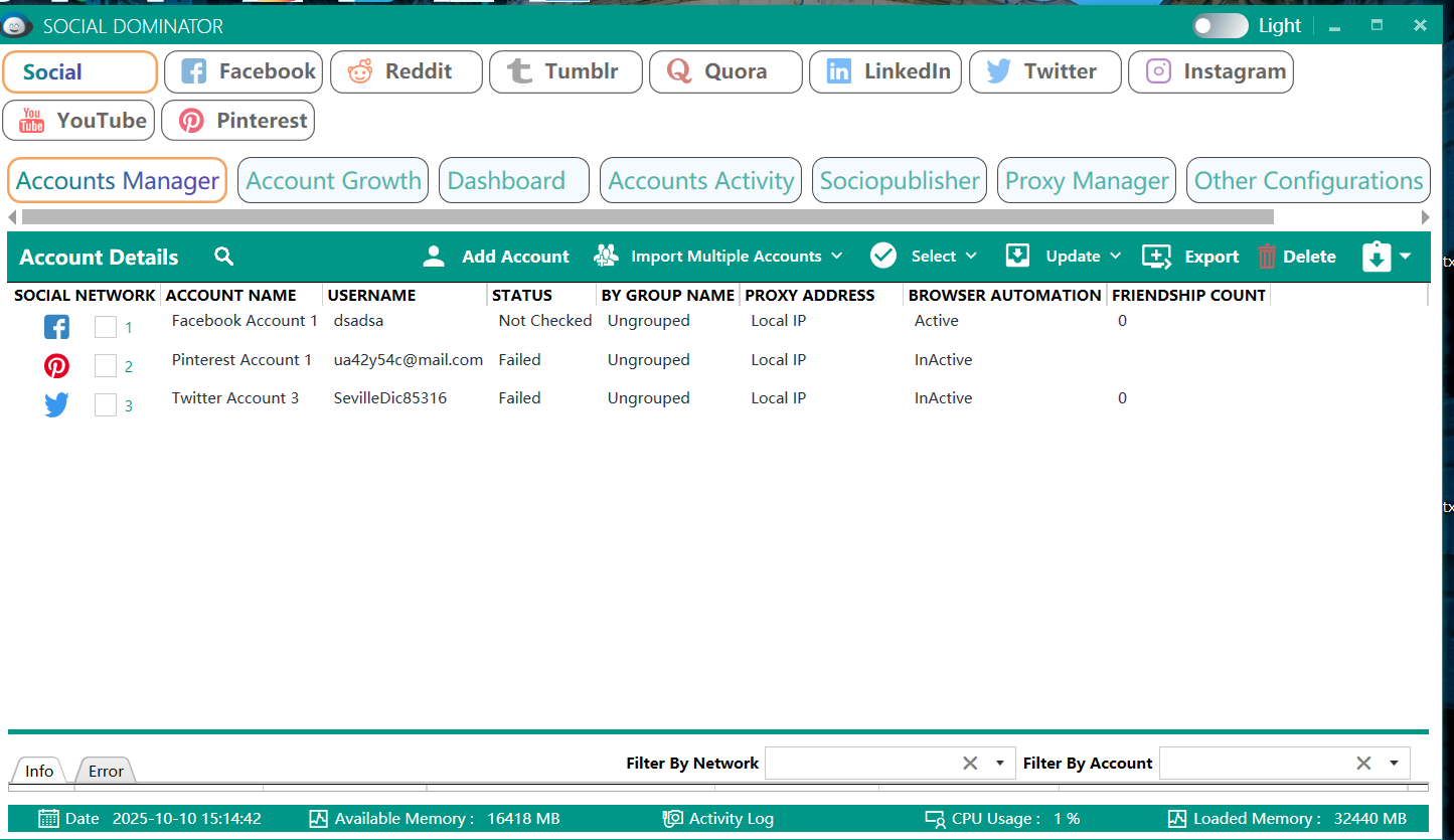 Socinator最新版-推特 facebook intagram pinterest 群发营销软件-图片1